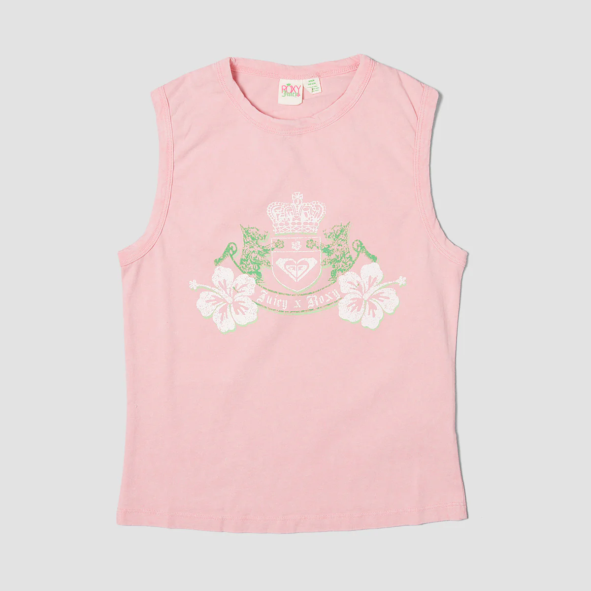 Roxy X Juicy Couture Crest Tank Vest Candy Pink