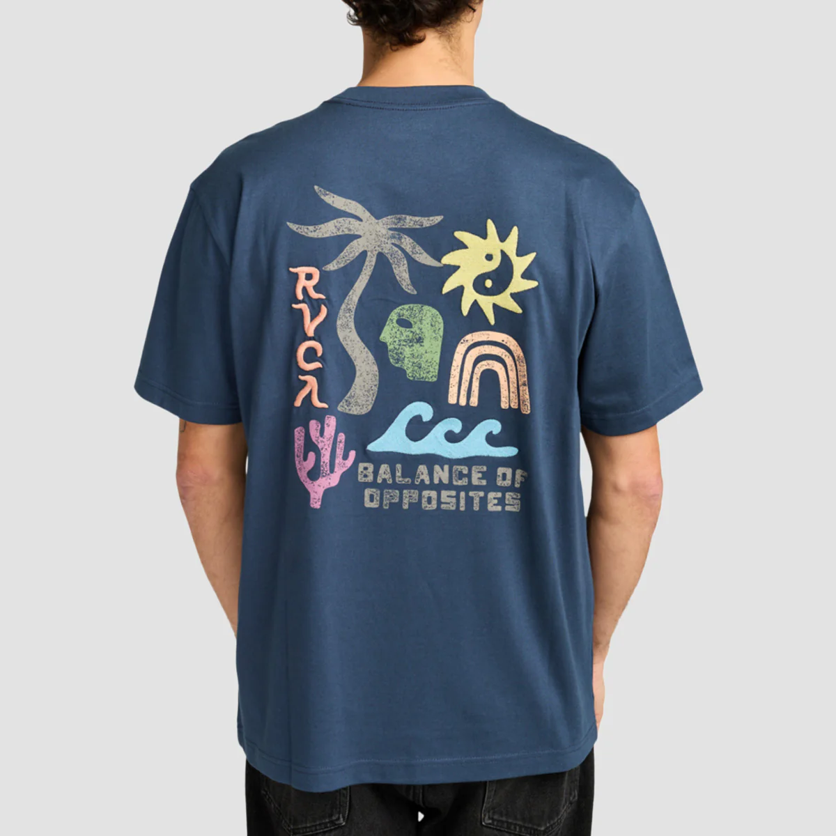 RVCA Deep Think T-Shirt Moody Blue