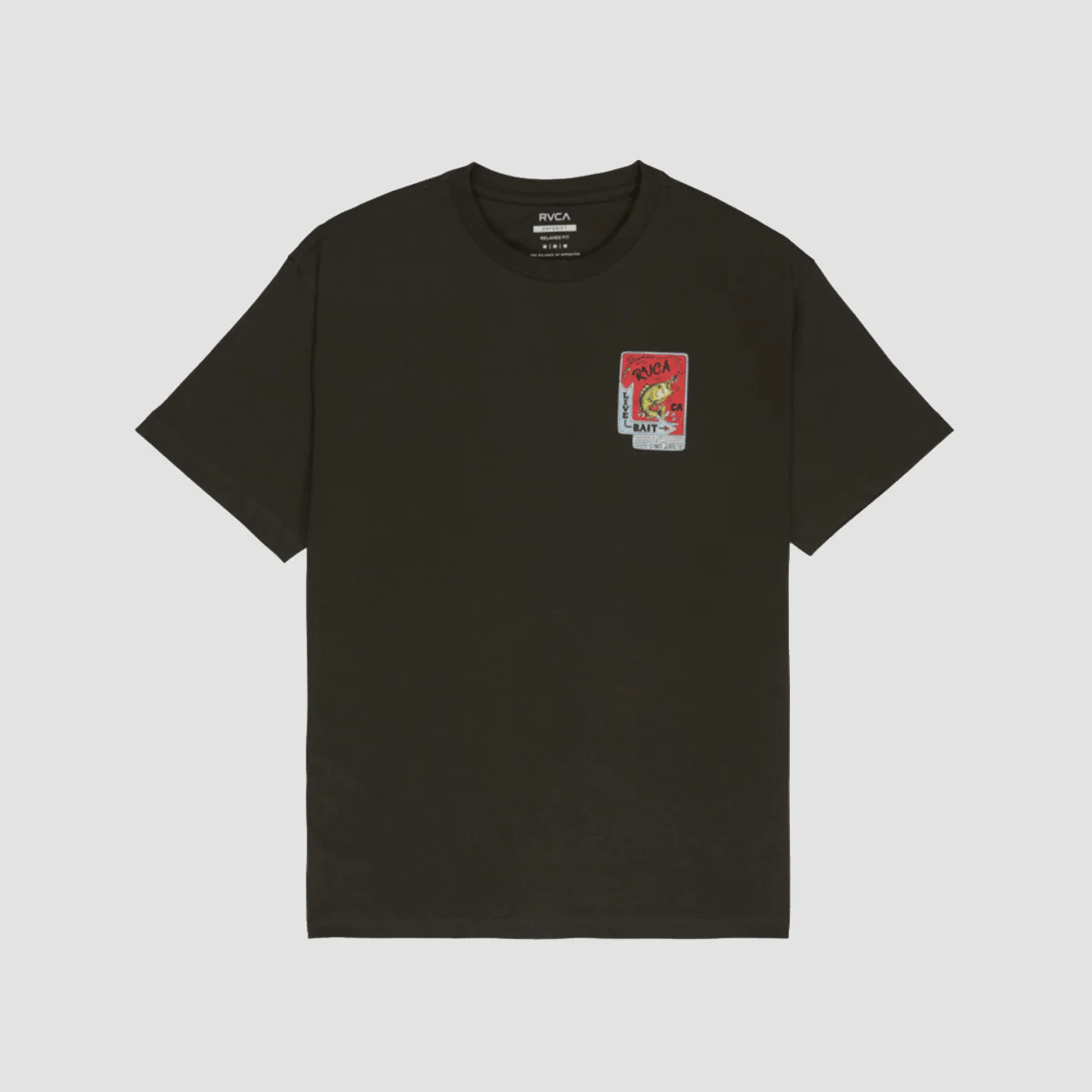 RVCA Live Bait T-Shirt Pirate Black - Image 2