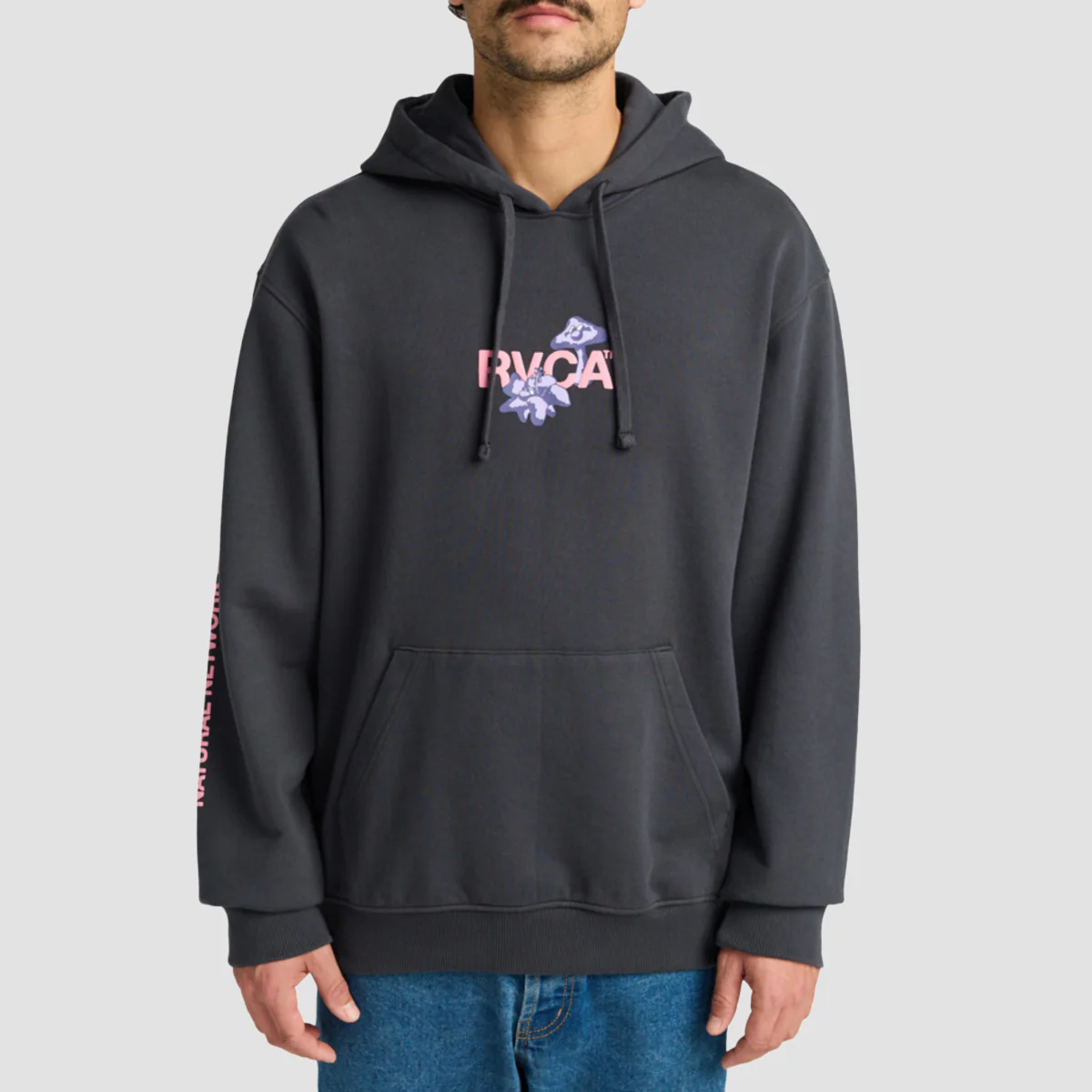 RVCA Natural Network Pullover Hoodie Garage Blue