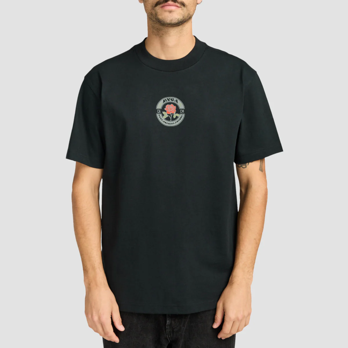 RVCA Roses Poster T-Shirt Black - Image 2