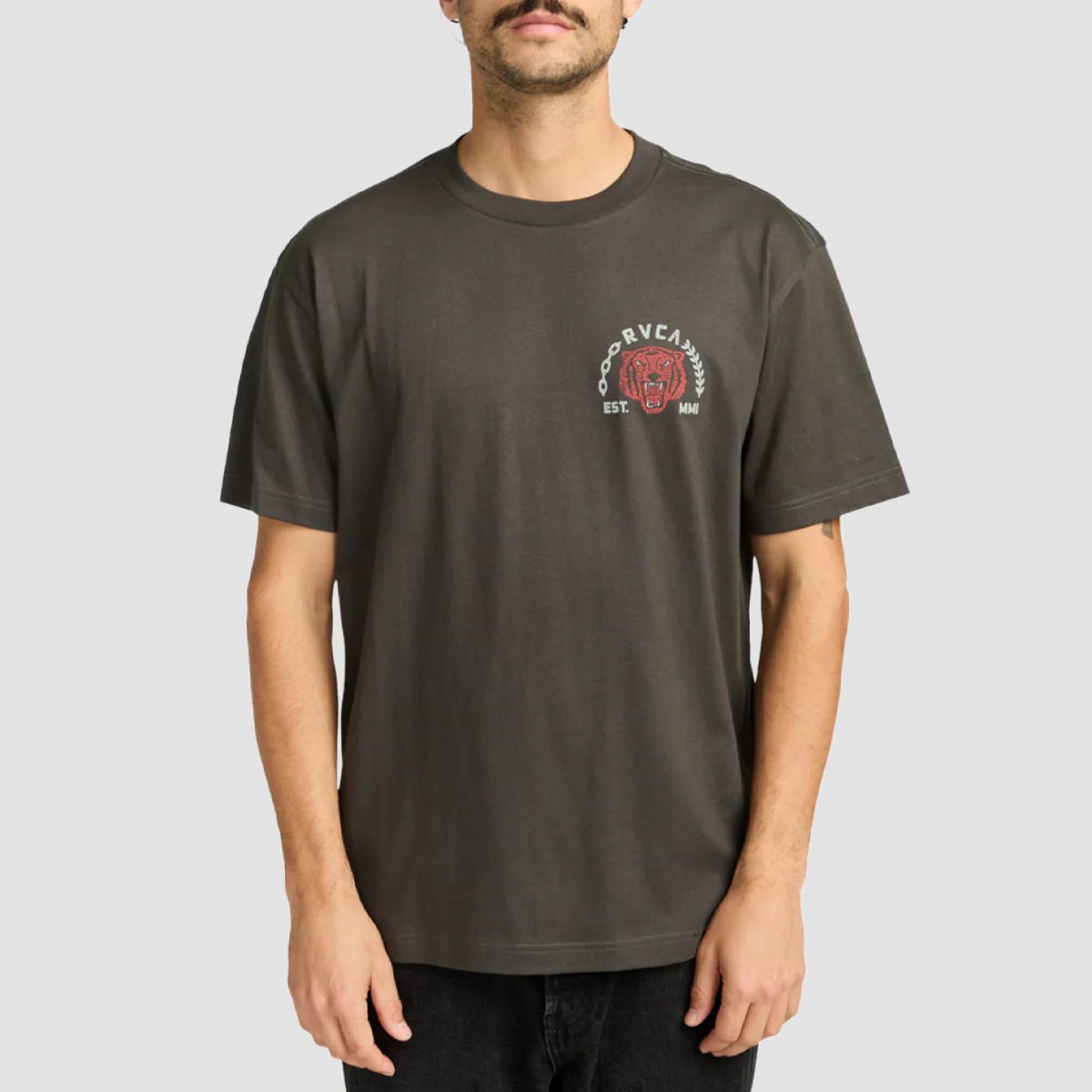 RVCA Squadron T-Shirt Pirate Black - Image 2