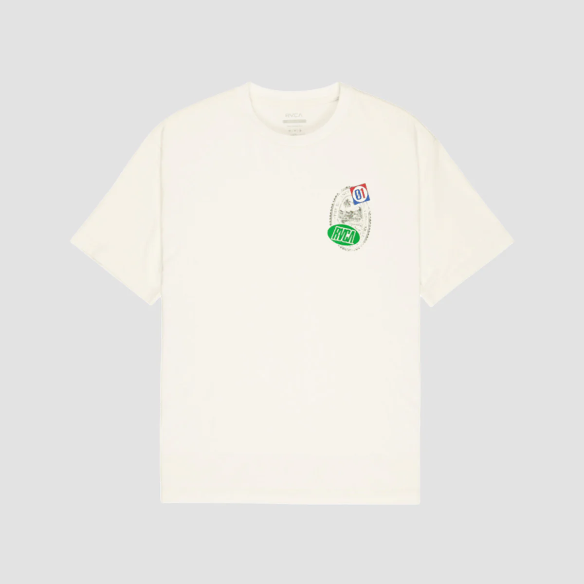 RVCA Vacation Tag T-Shirt Antique White - Image 2
