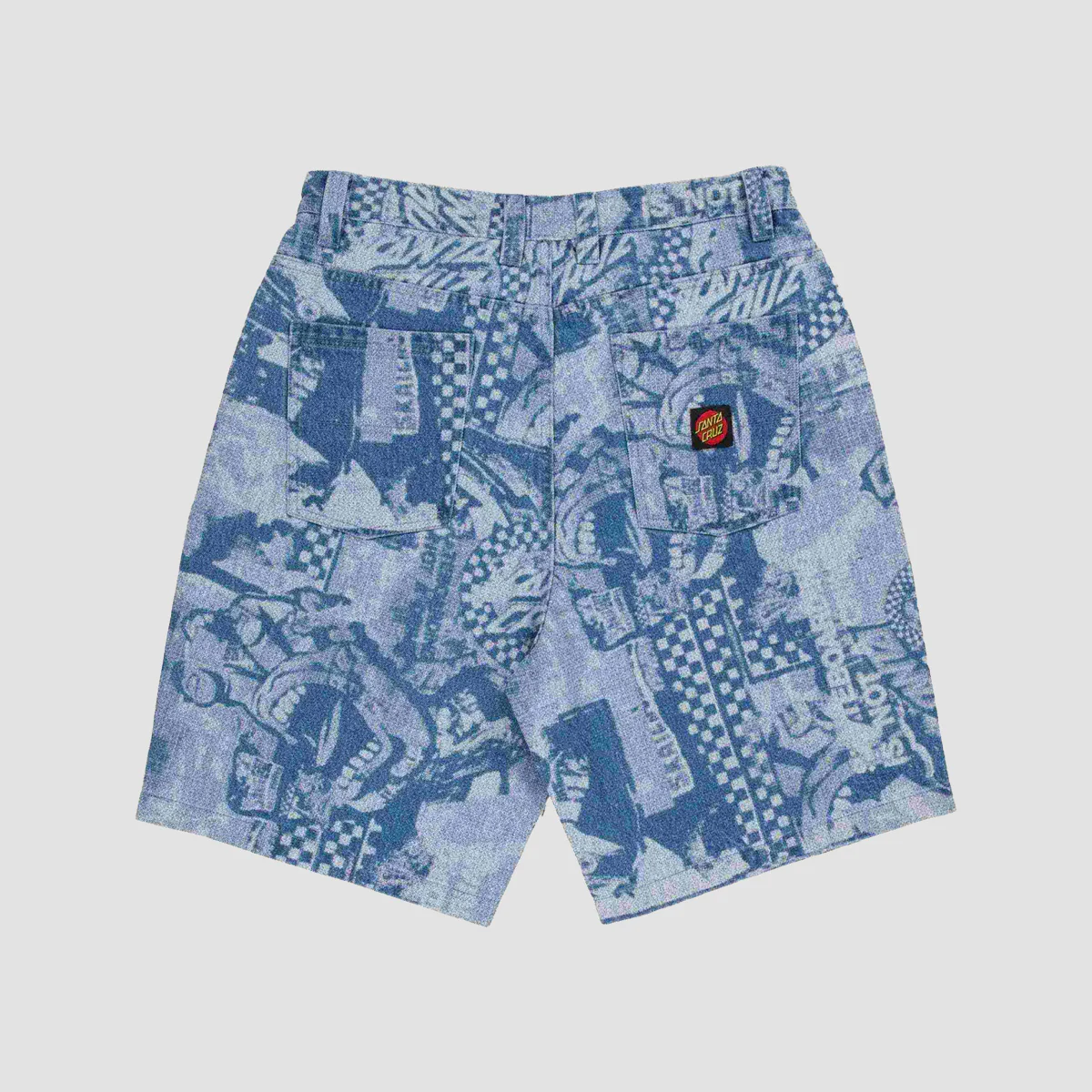 Santa Cruz Big Denim Shorts Stonewash Collage - Image 2