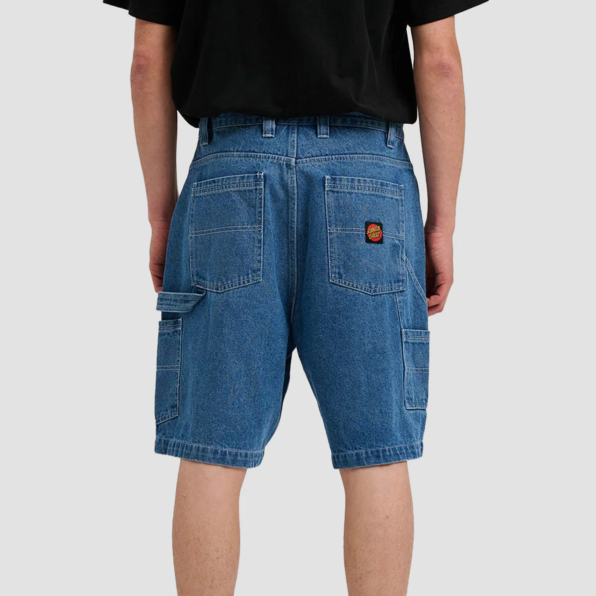 Santa Cruz Carpenter Big Denim Shorts Classic Blue - Image 2
