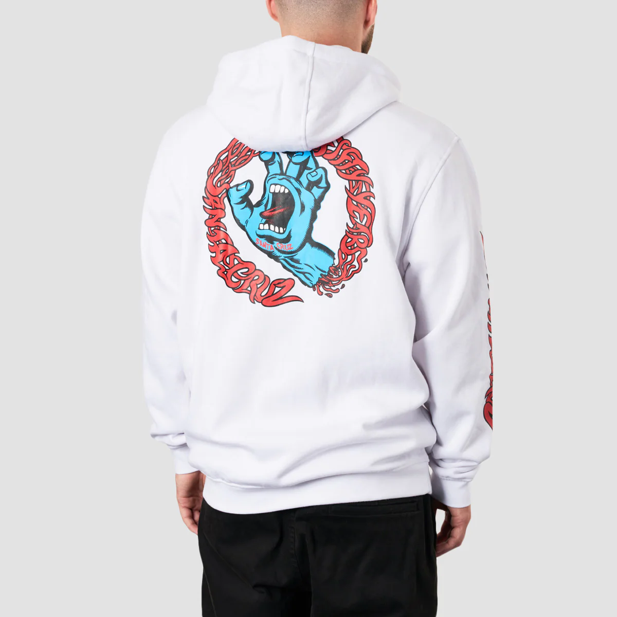Santa Cruz Screaming 50th Pullover Hoodie White - Image 4
