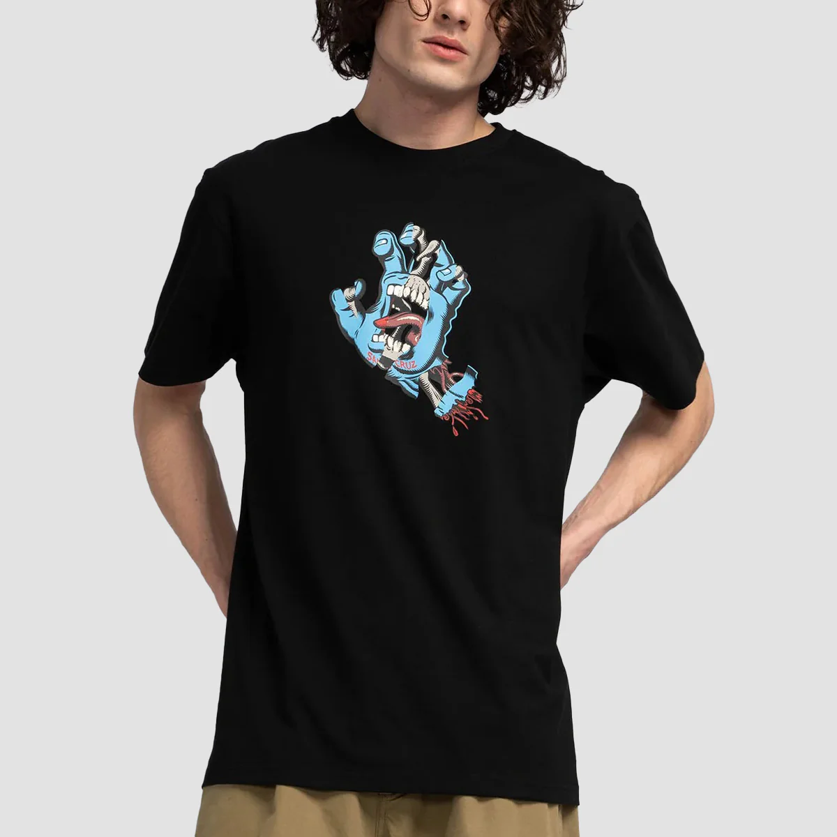 Santa Cruz Torn Hand T-Shirt Black