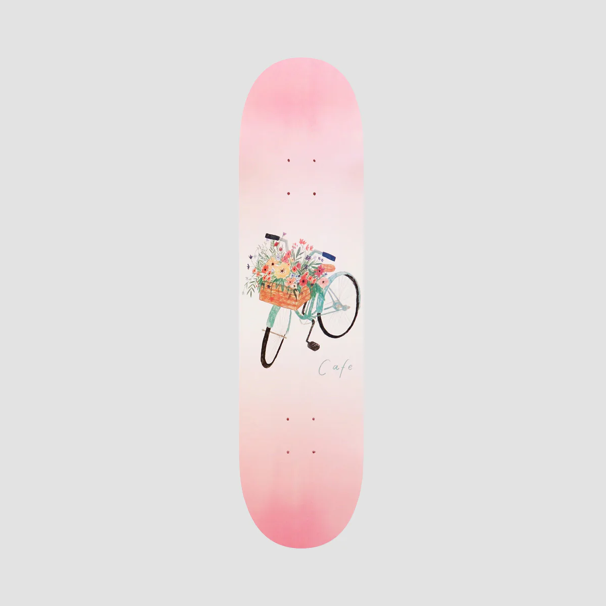 Skateboard Cafe Flower Basket Skateboard Deck Pink - 7.75"