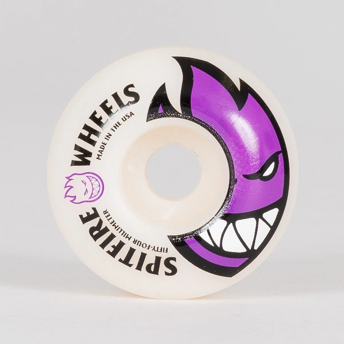 Spitfire Bighead Skateboard Wheels White/Purple 54mm - Image 2