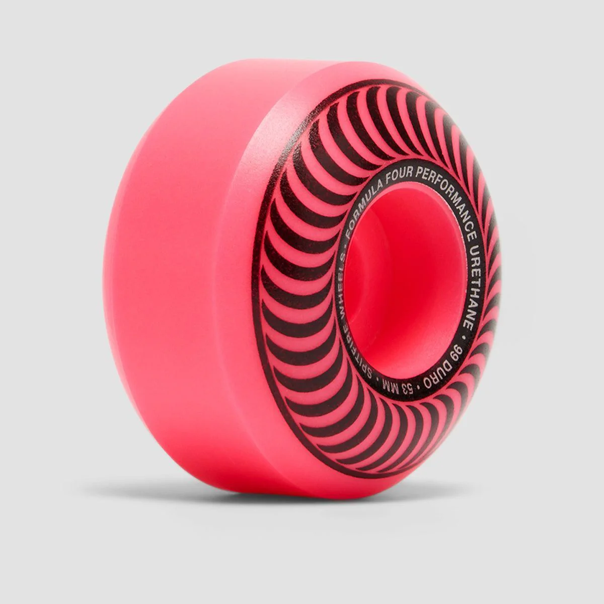 Spitfire Formula Four Classic 99DU Skateboard Wheels Neon Pink 53mm - Image 2