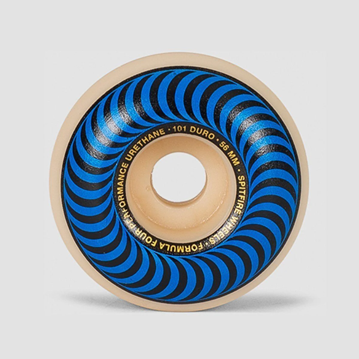 Spitfire Formula Four Classic 101DU Skateboard Wheels Natural/Blue 56mm - Image 2