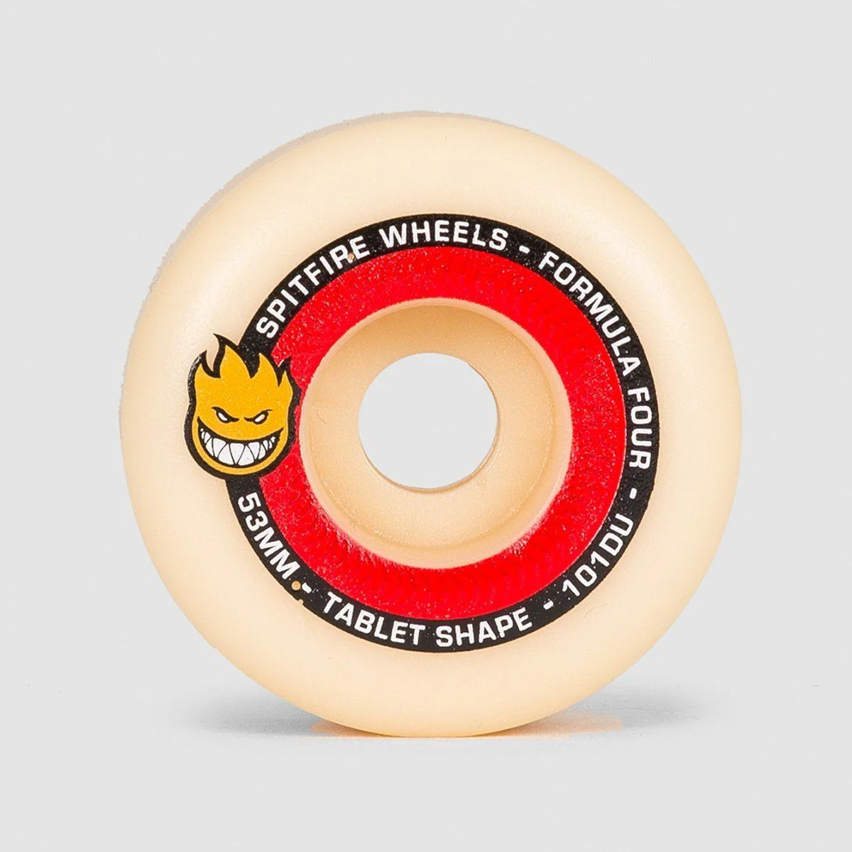 Spitfire Formula Four Tablets 101DU Skateboard Wheels Natural/Red 53mm - Image 2