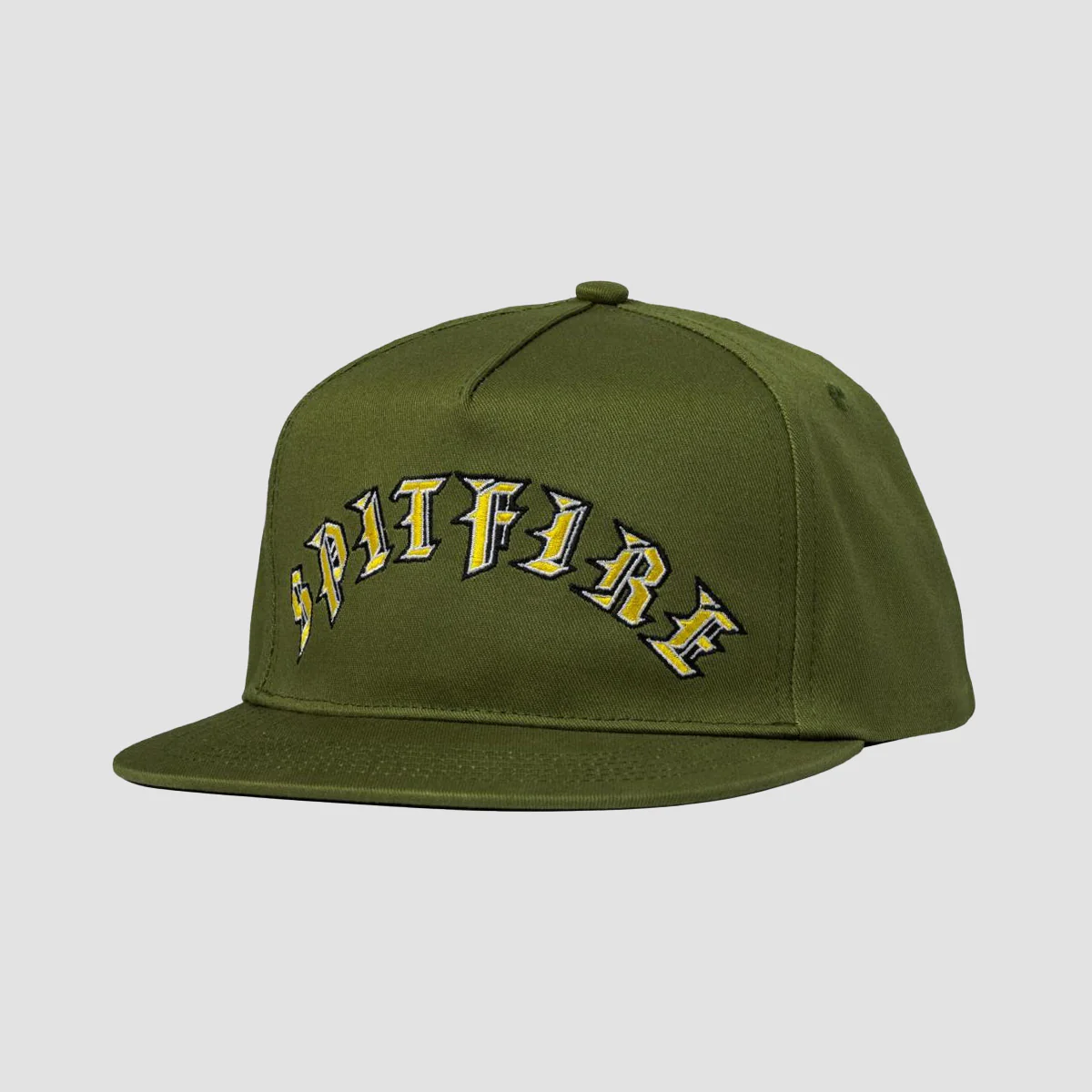 Spitfire Old E Arch Snapback Cap Olive/Gold