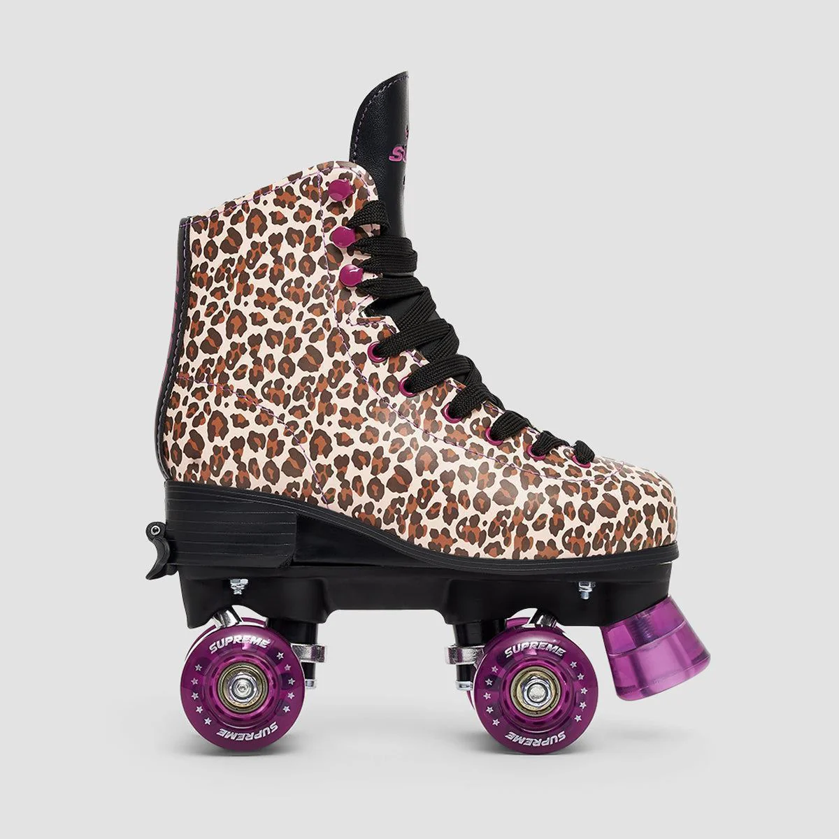 Supreme Rollers Del Rey Adjustable Quad Skates Leopard - Image 2