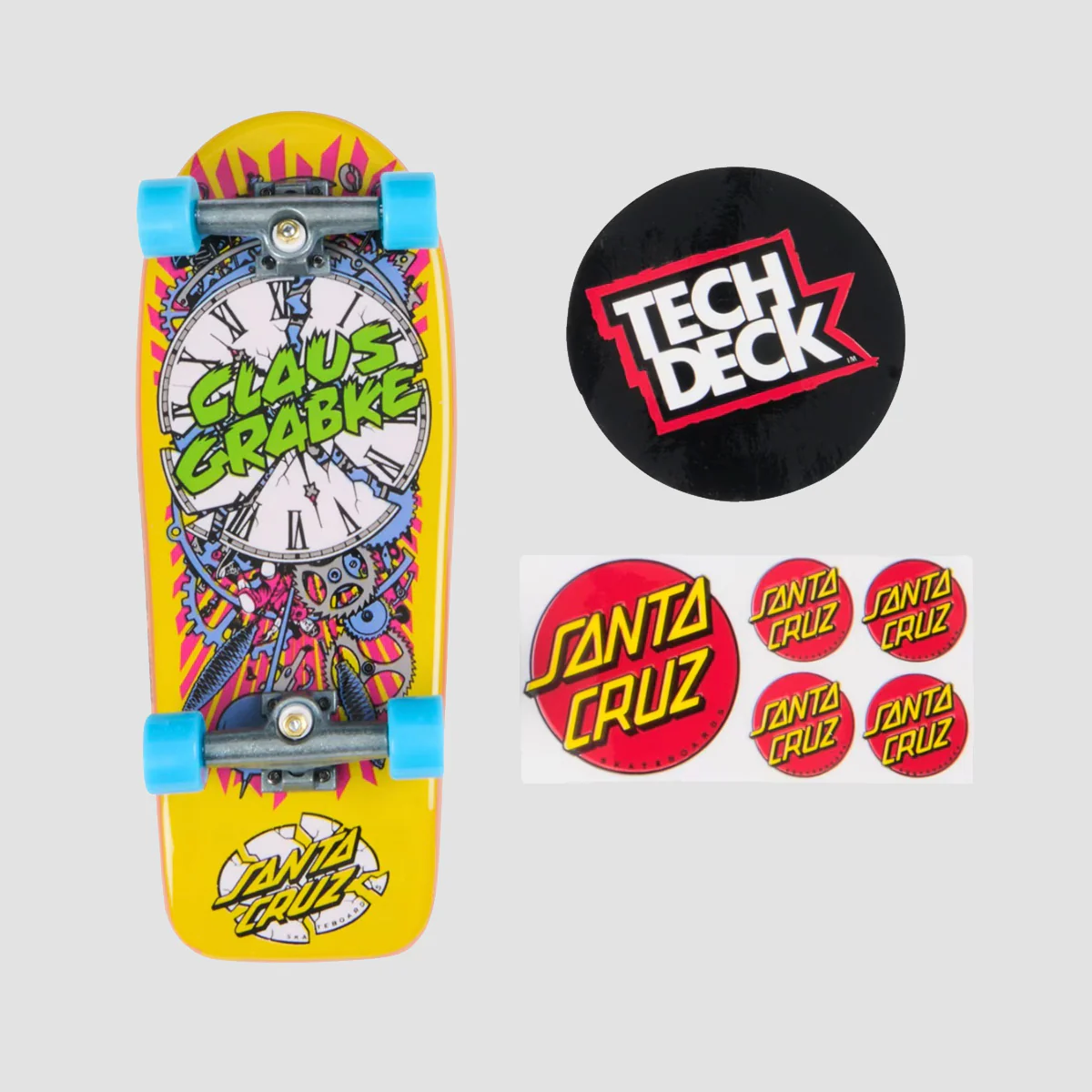 Tech Deck 96mm Shape N'SK8 Fingerboard Santa Cruz Grabke Exploding Clock - Image 2