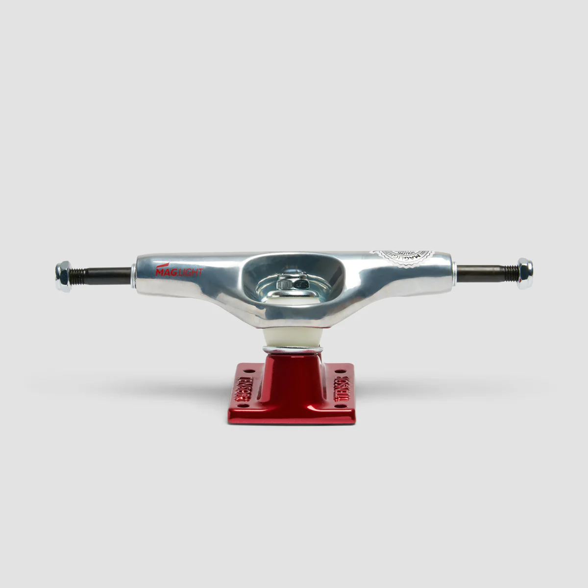 Tensor Mag Light Glossy 5.25 Skateboard Trucks 1 Pair Silver/Red - 8" - Image 2
