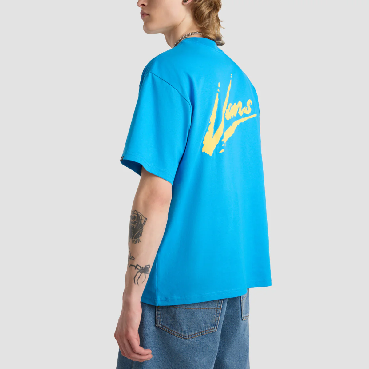 Vans Brush Script Loose T-Shirt Malibu Blue - Image 2