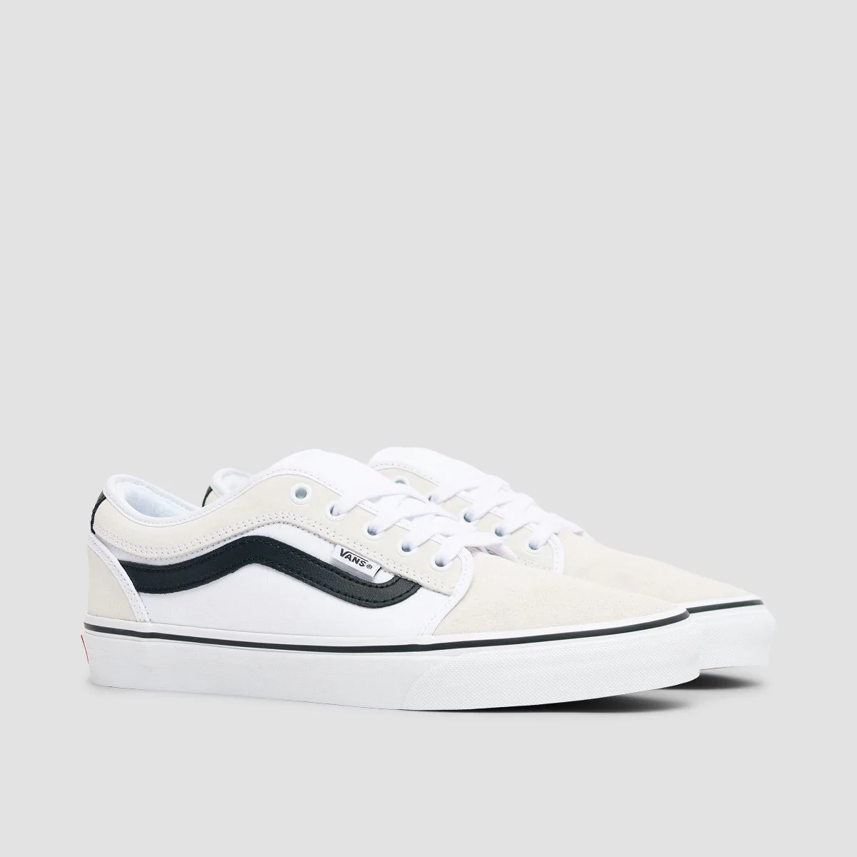 Vans Chukka Low Sidestripe Shoes - White/Black/Gum - Image 2