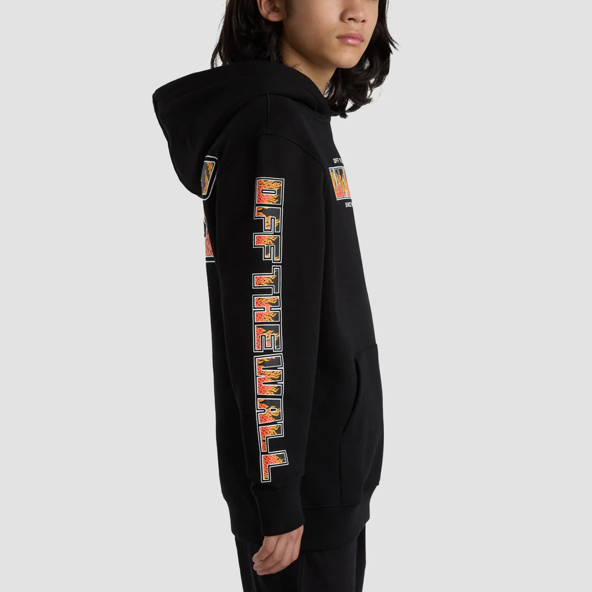 Vans Digi Flames Pullover Hoodie Black - Kids - Image 2