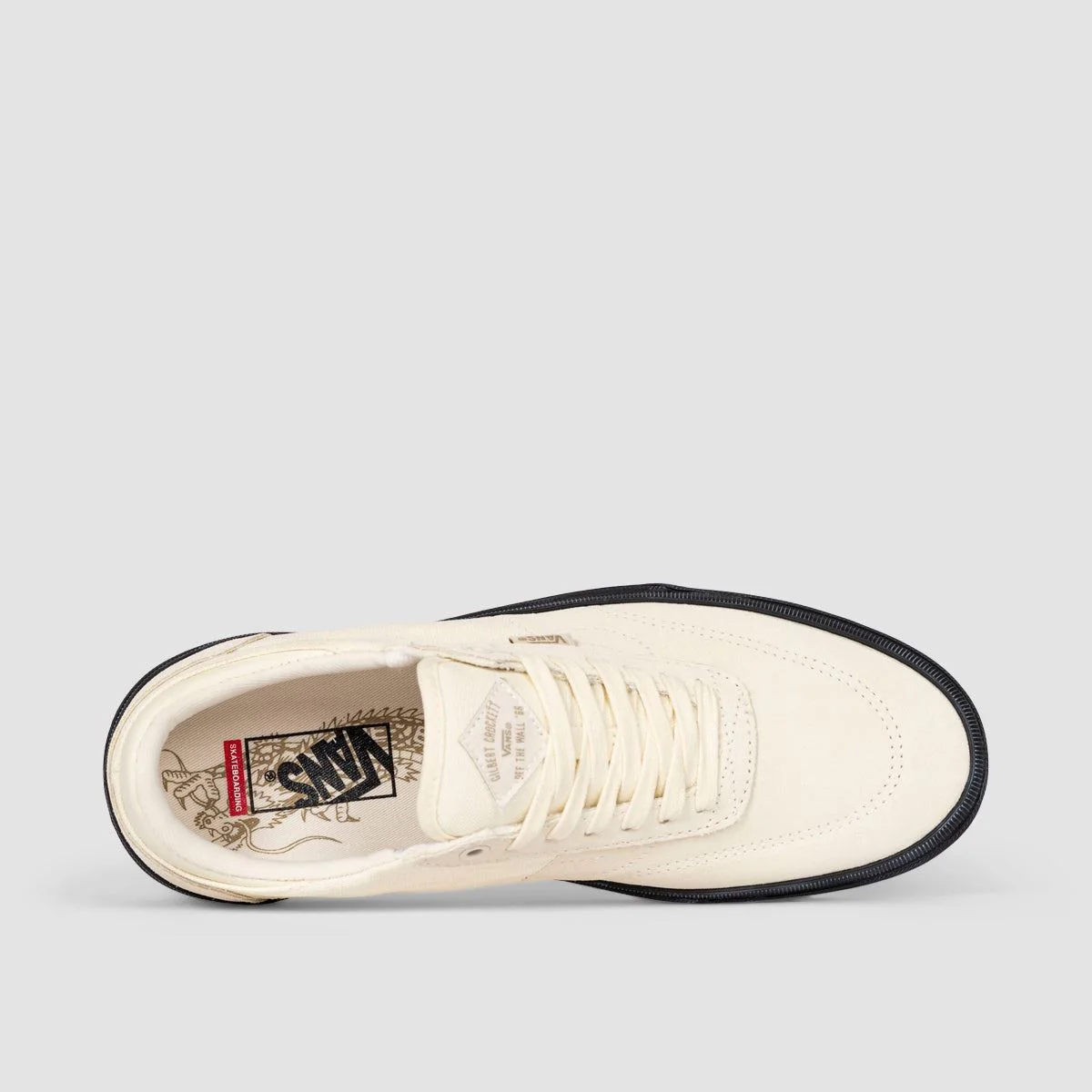 Vans Gilbert Shoes - Crockett Antique White/Black - Image 4