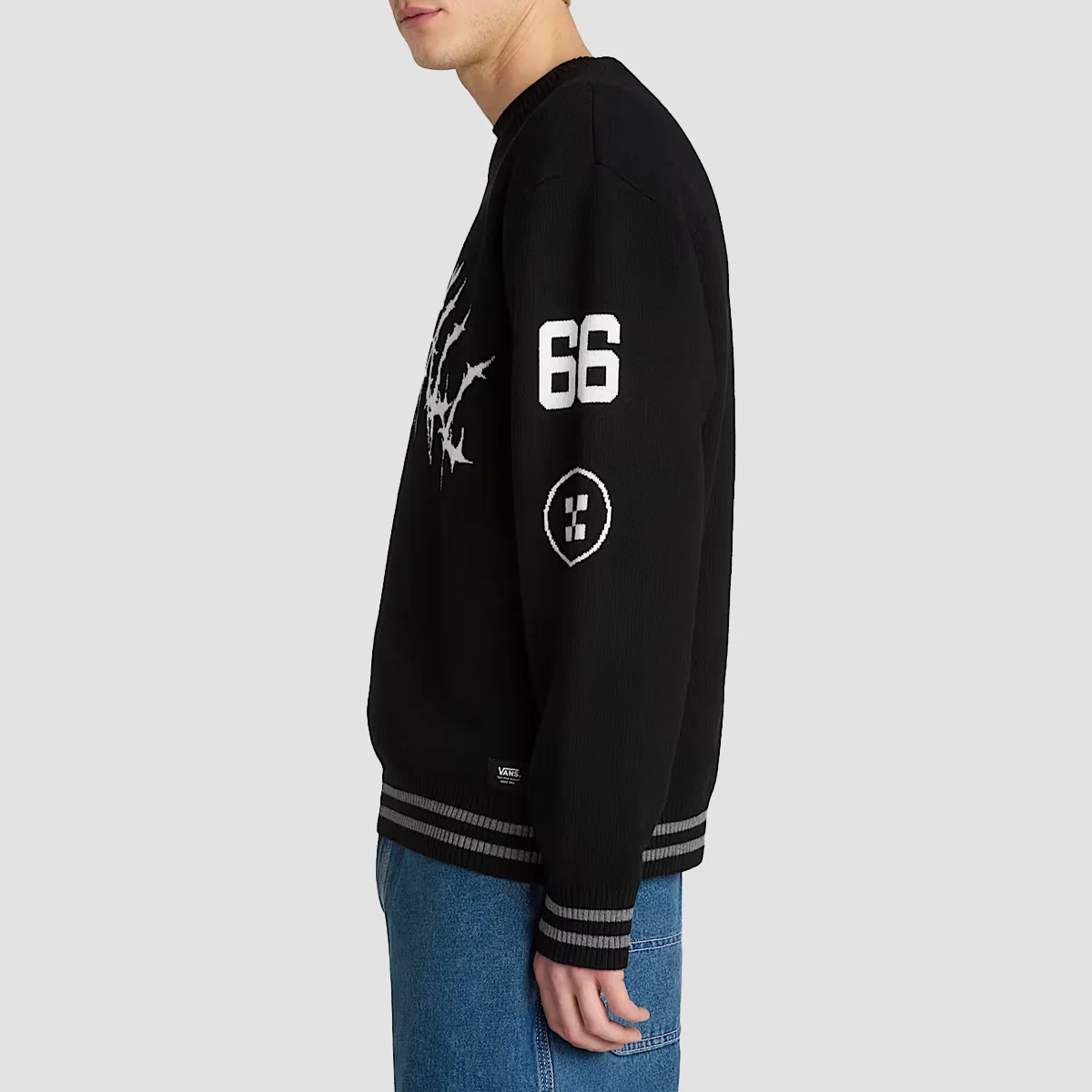 Vans Metal Arch Knit Crew Sweater Black - Image 2