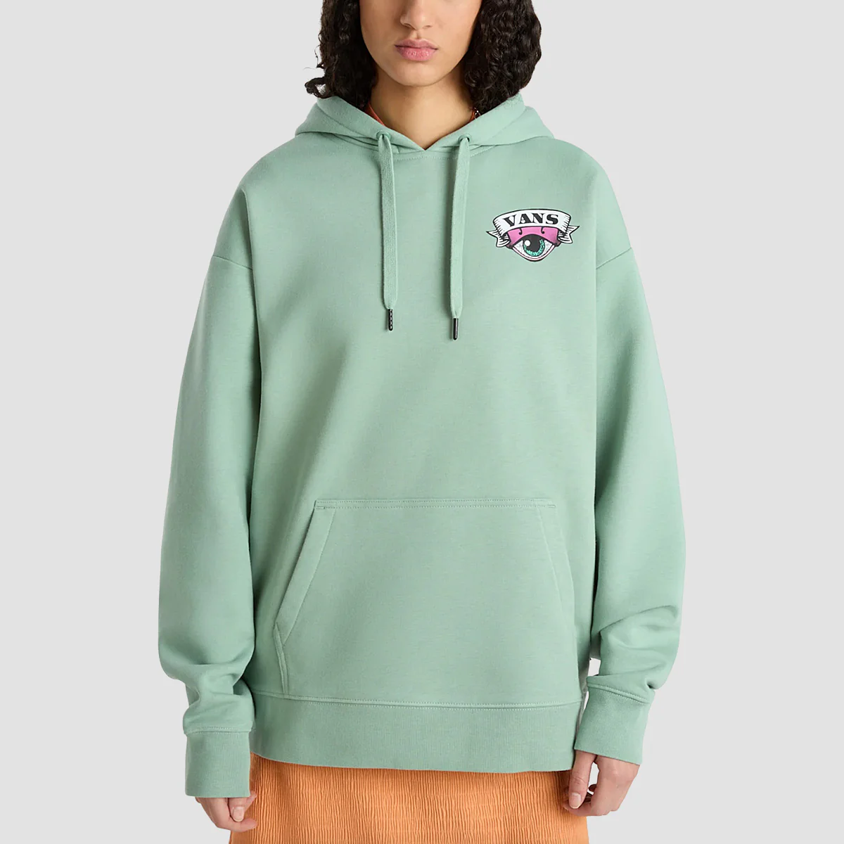 Vans Rotat Oversized Pullover Hoodie Iceberg Green - Womens - Image 2