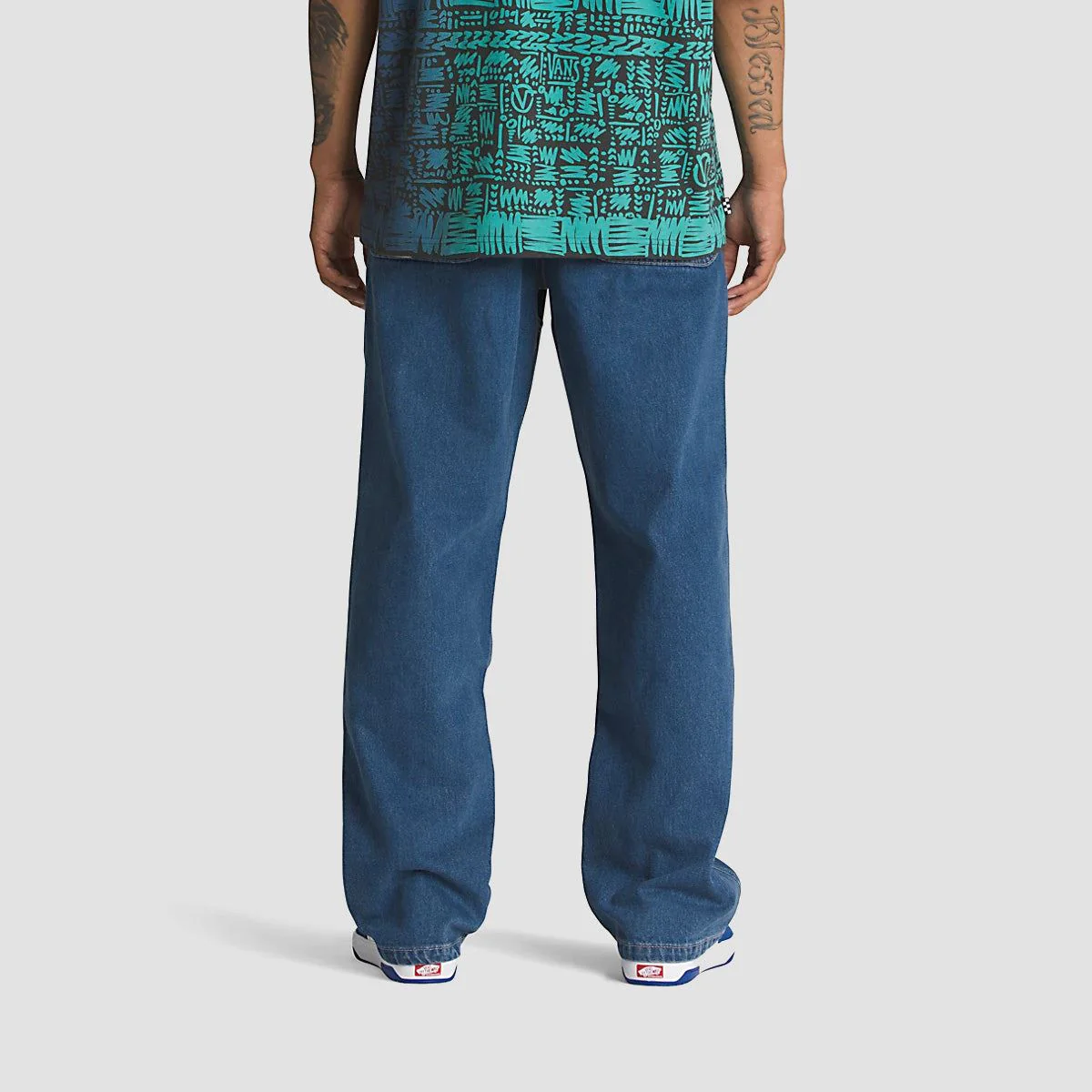Vans Rowan Zorilla Drill Chore Loose Carpenter Denim Pants Vintage Indigo - Image 2