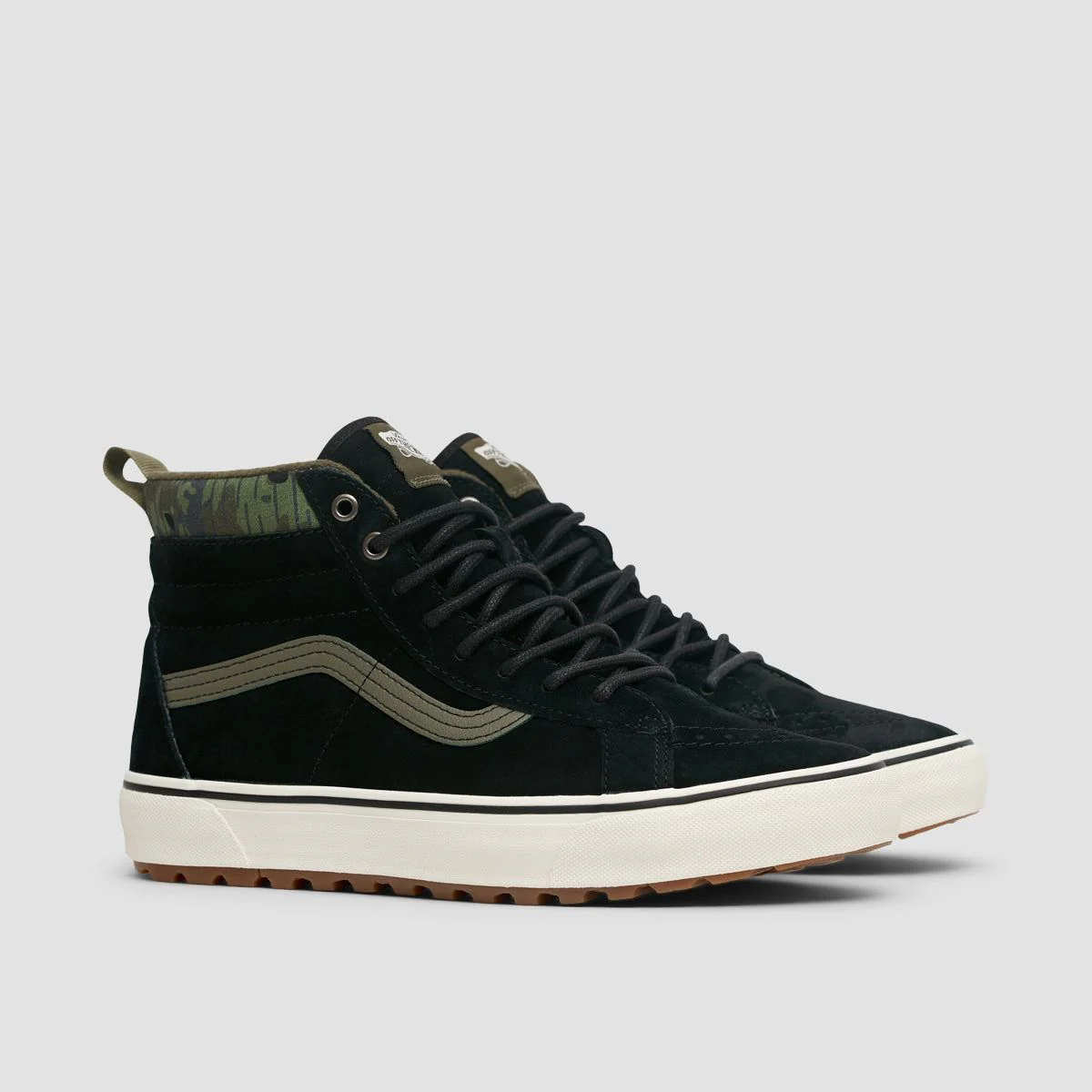 Vans SK8-Hi MTE-1 High Top Shoes - Rain Camo Black/Marshmallow - Image 2
