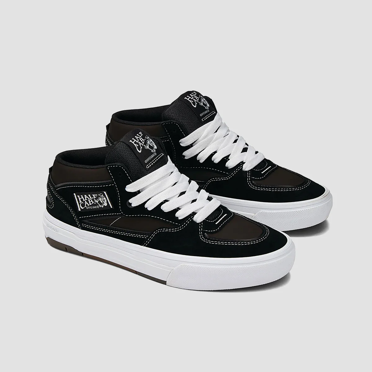 Vans Skate Half Cab Wafflecup Shoes - Black/White - Image 2