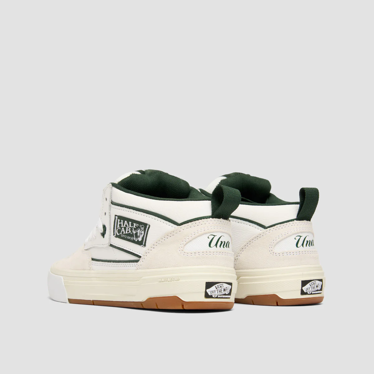 Vans Skate Half Cab Wafflecup Shoes - Una White/Gum - Image 3