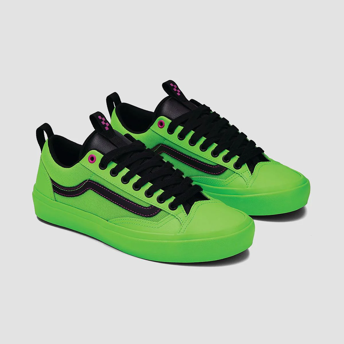 Vans Skate Old Skool 36 + Shoes - Acid Airbrush Black/Green Gecko - Image 2