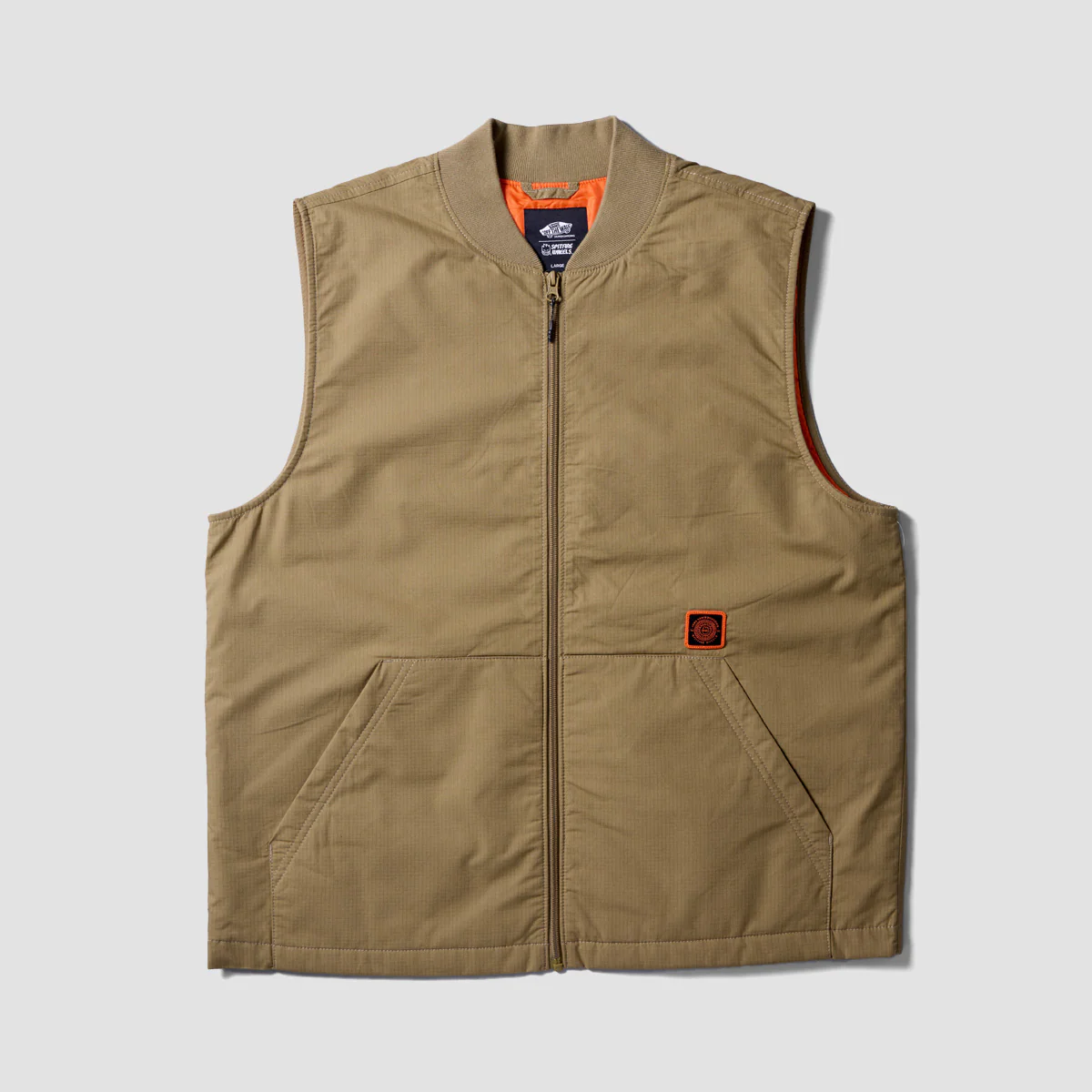 Vans Spitfire Wheels Vest Jacket Gothic Olive - Image 2