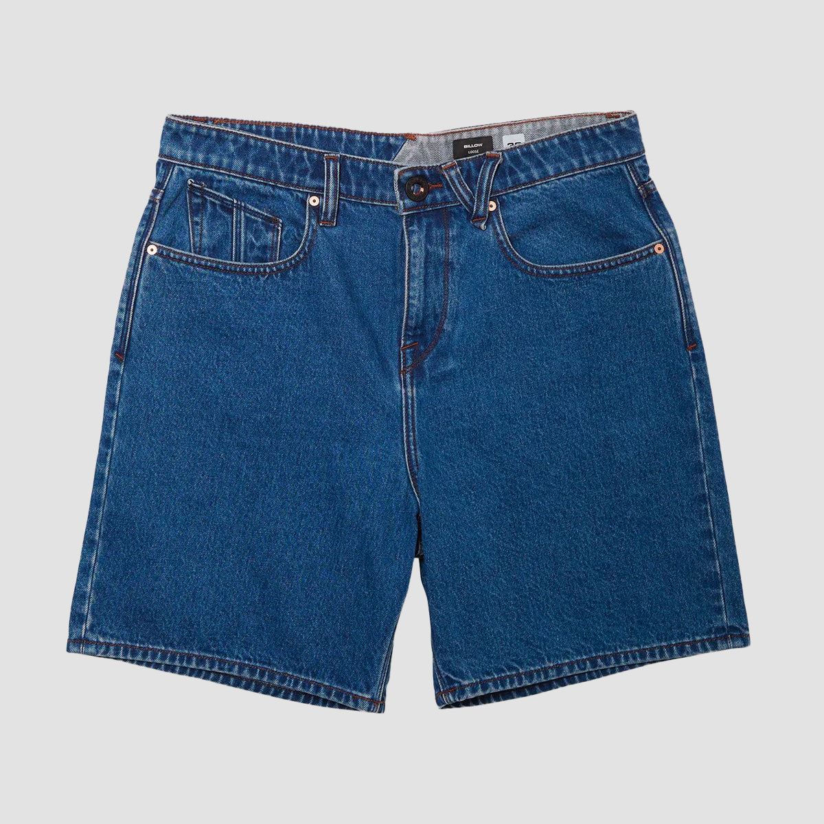 Volcom Billow 22" Denim Shorts Oliver Mid Blue - Image 3