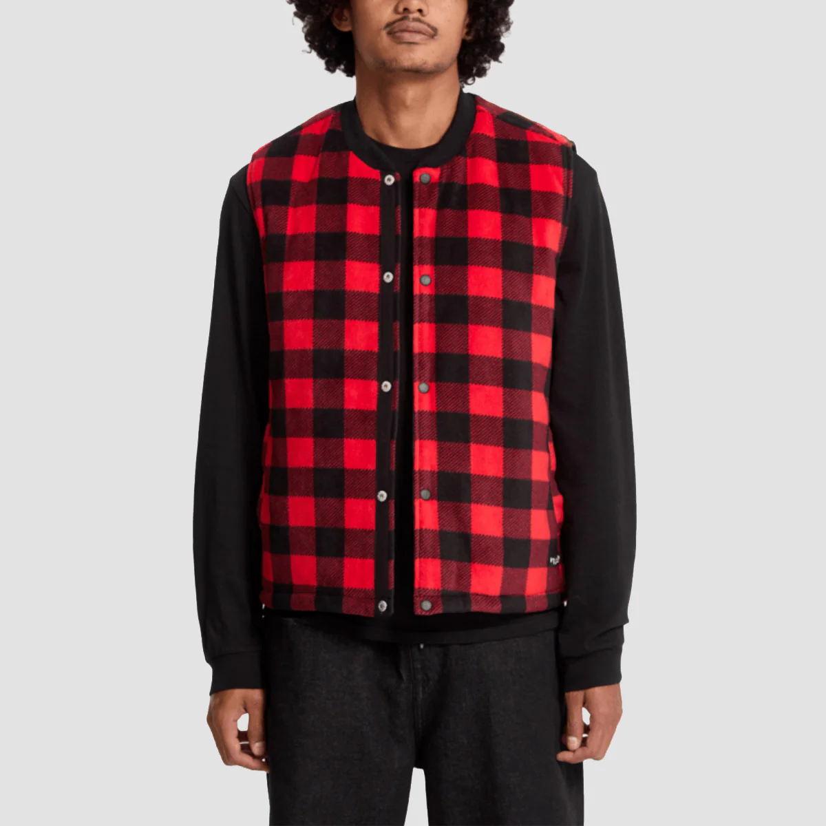Volcom Bowered Reversible Vest Jacket Lifeguard Red - Image 2