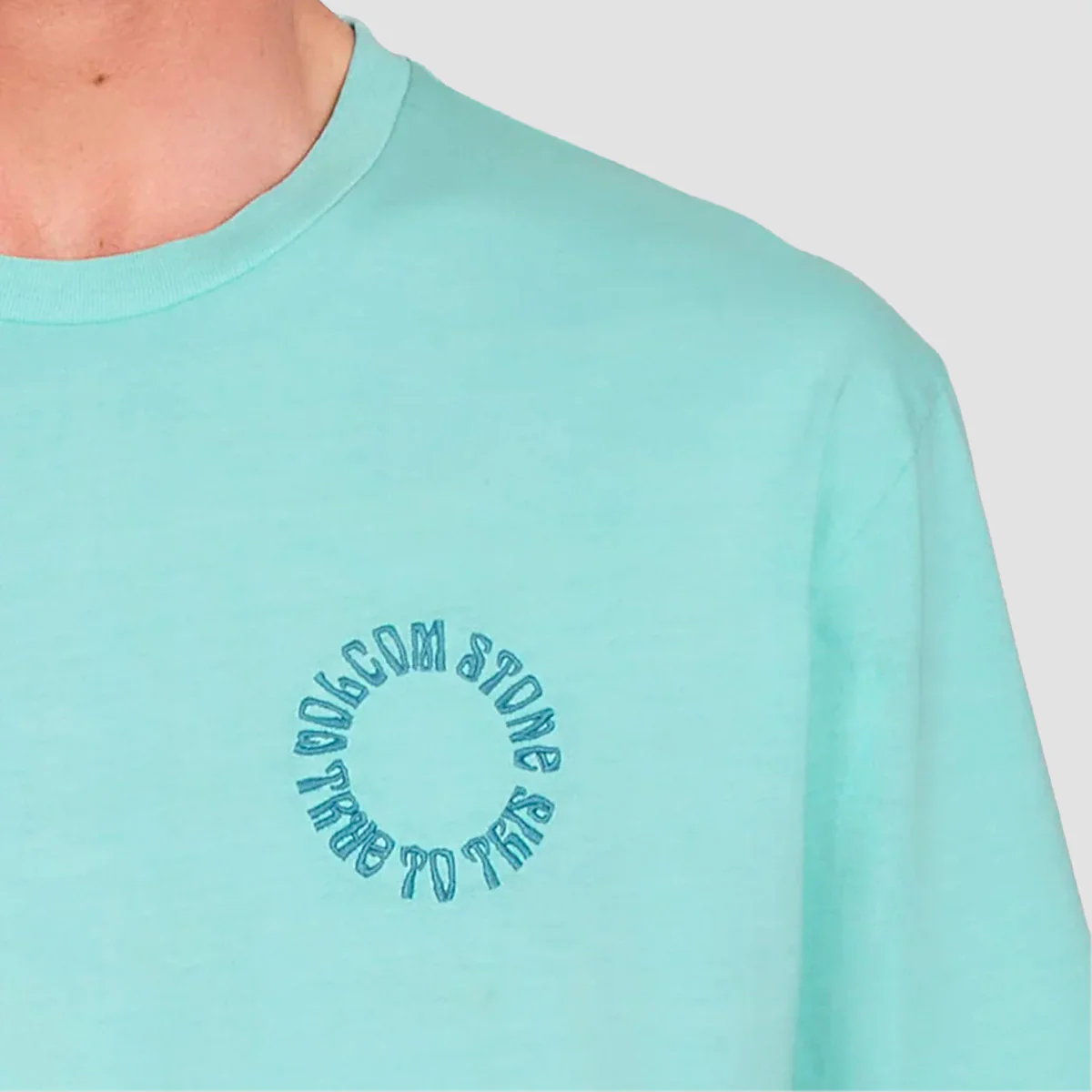 Volcom Circle Emb T-Shirt Bottle Green - Image 2