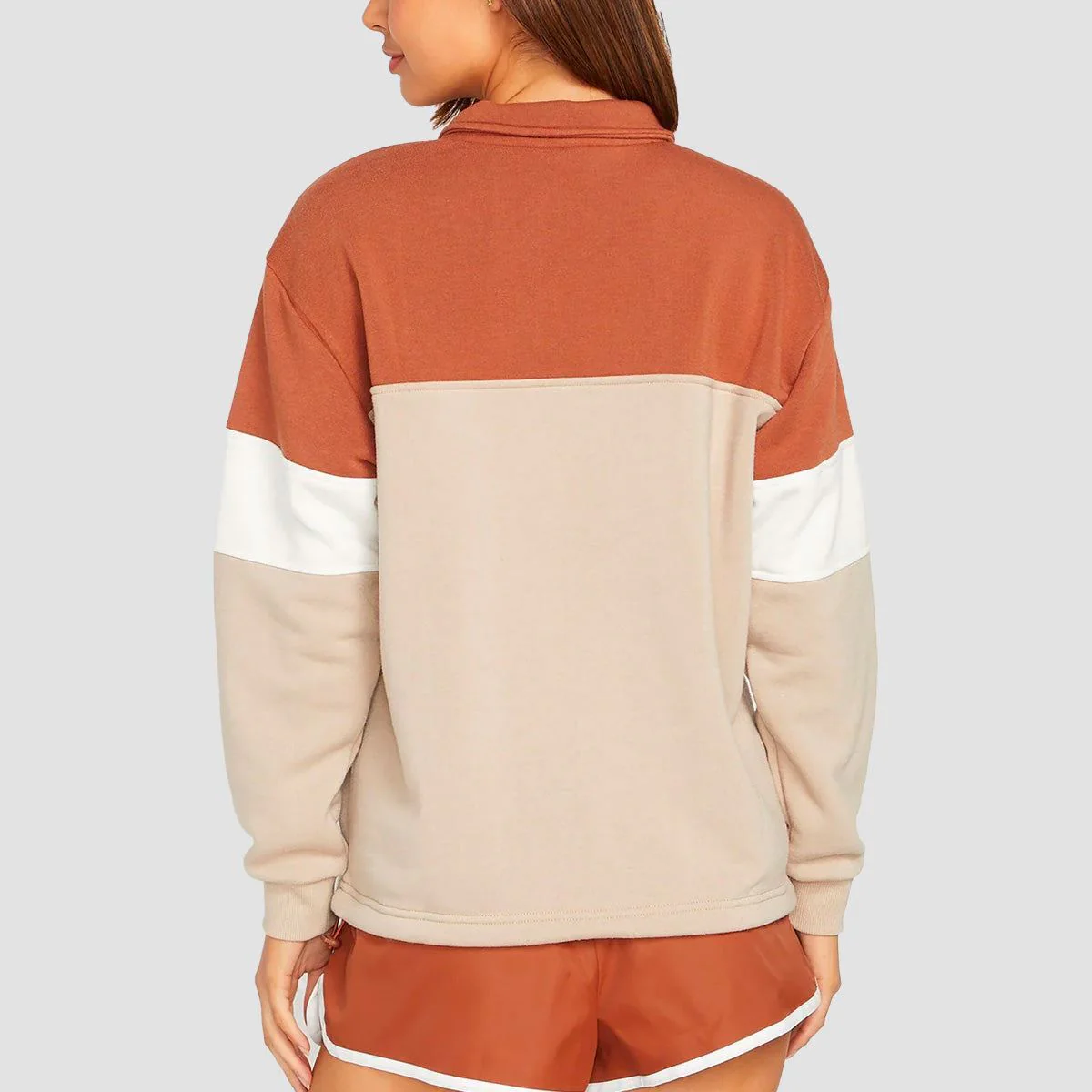Volcom Coco Ho Mock Neck Sweater Dark Clay - Womens - Image 2