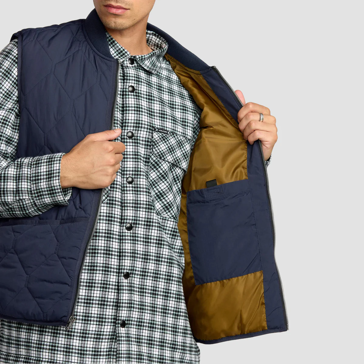 Volcom Donsonic Vest Jacket Navy - Image 3