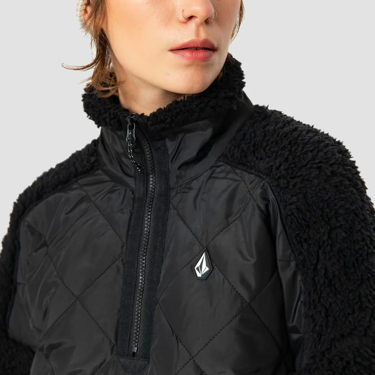 Volcom Ferron Pullover Jacket Black - Womens - Image 3