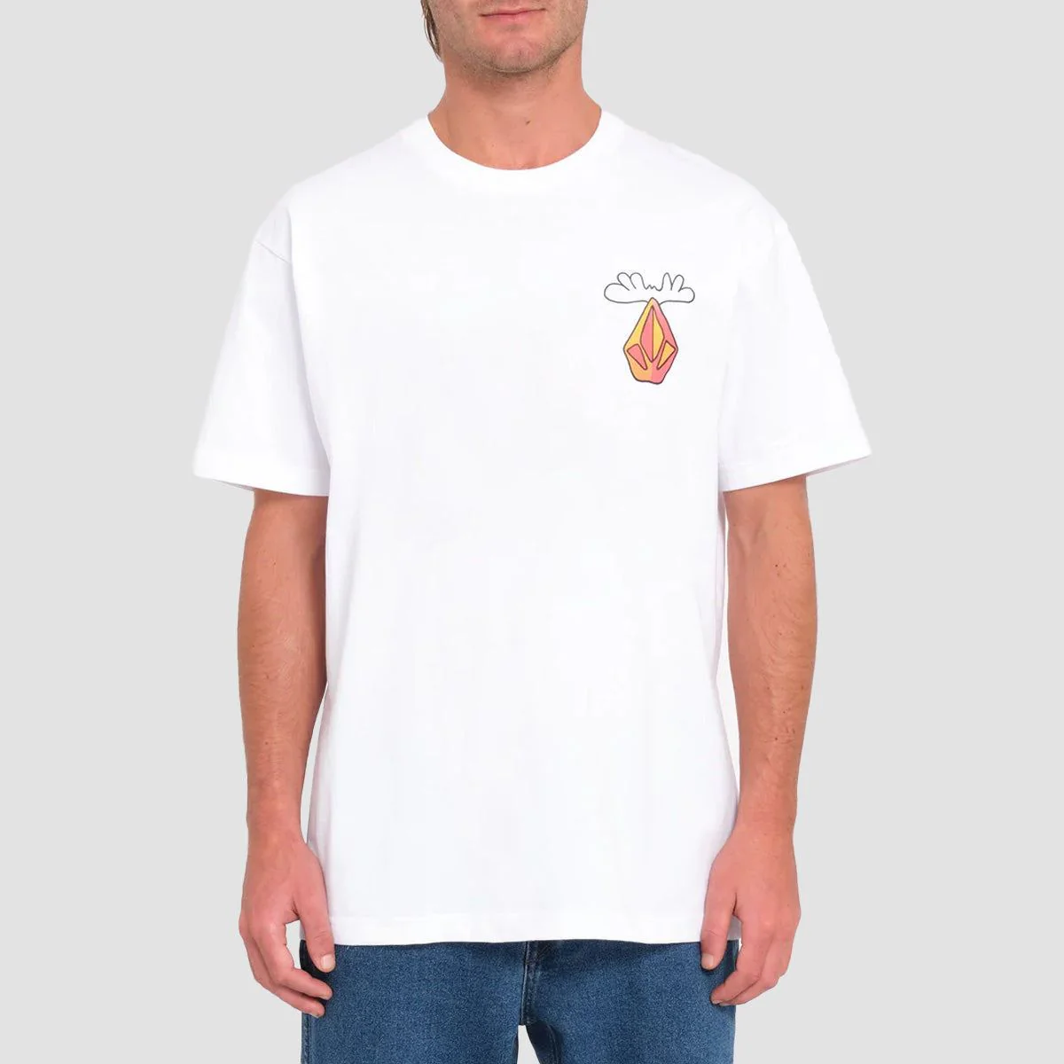 Volcom Olivmoose T-Shirt White - Image 2