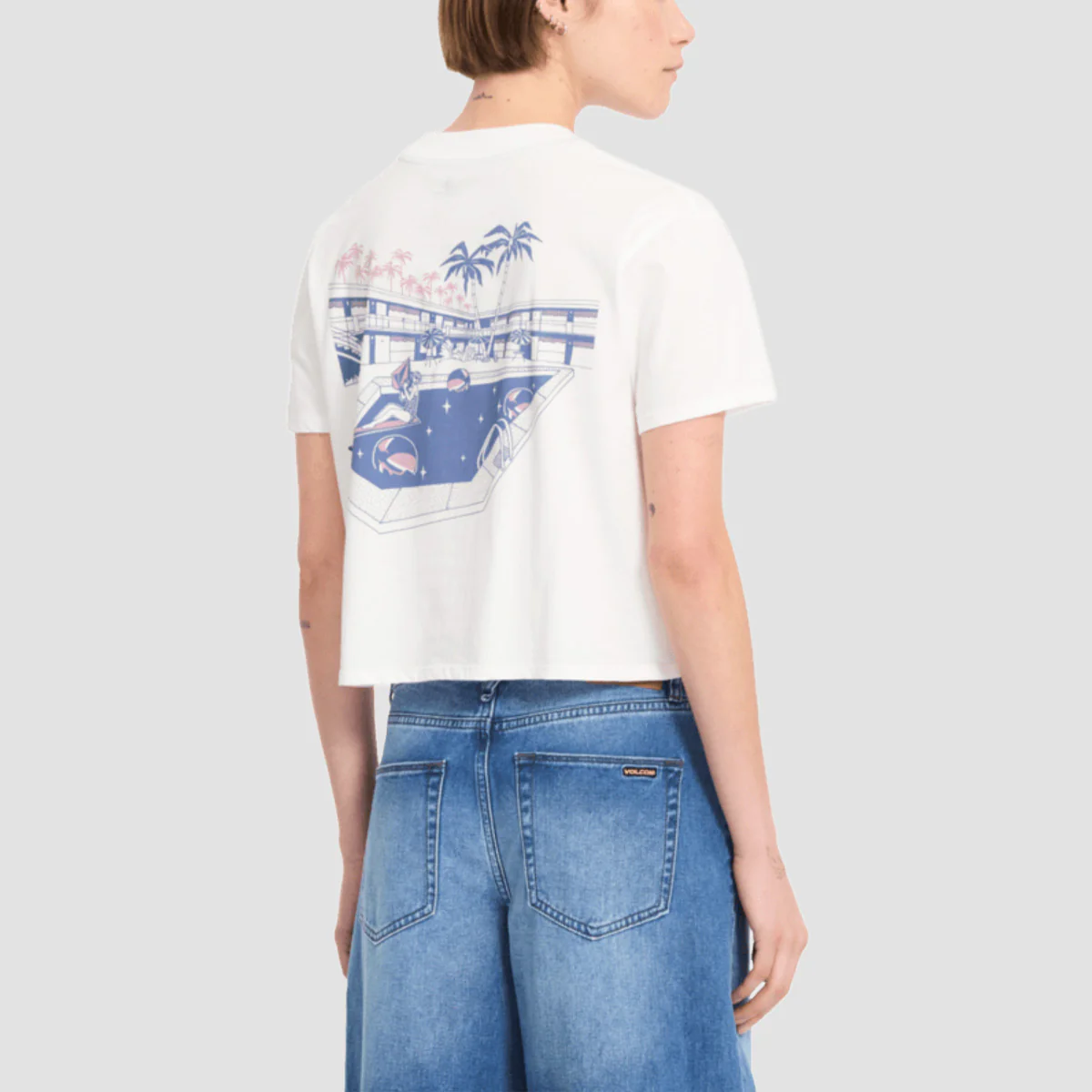Volcom Pocket Dial T-Shirt Vintage White - Womens - Image 2