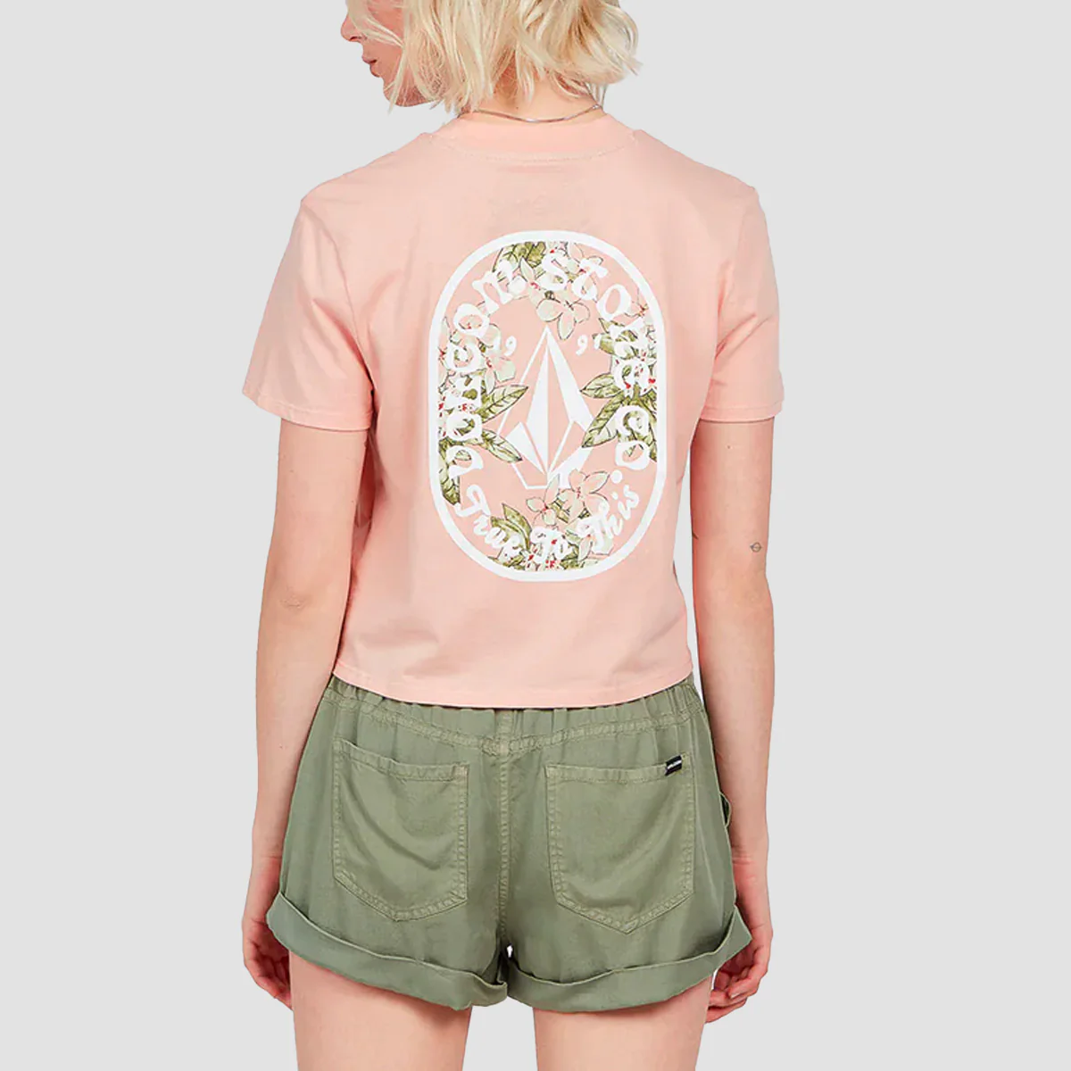 Volcom Pocket Dial T-Shirt Hazey Pink - Womens - Image 2