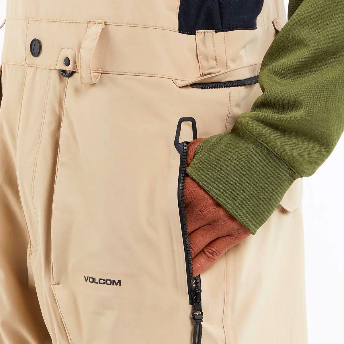 Volcom Rain Gore-Tex Bib Snow Pants Khakiest - Image 3