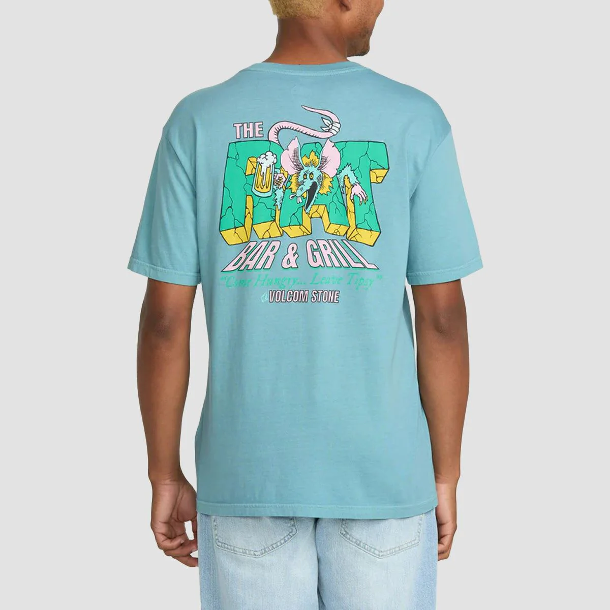 Volcom Rat Bar T-Shirt Used Blue - Image 2