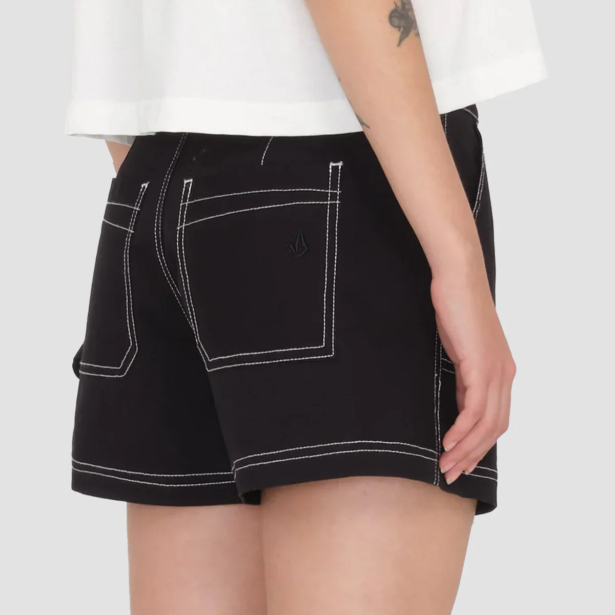Volcom Stone Kraft Shorts Black - Womens - Image 2