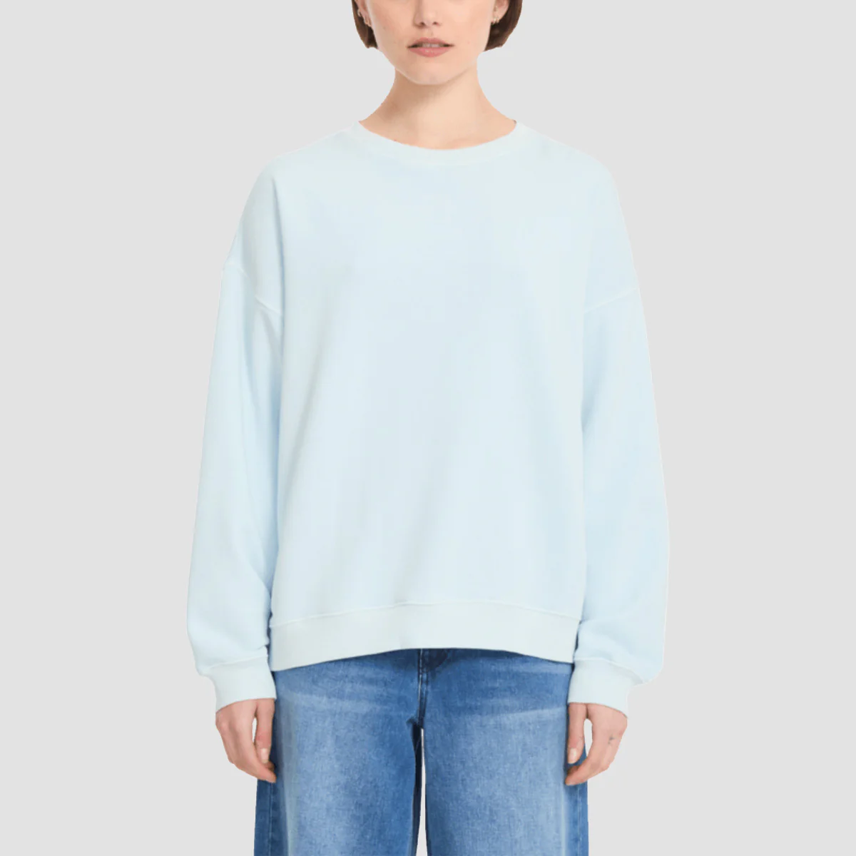 Volcom Stone Soft Crew Sweatshirt Light Blue Acid - Womens