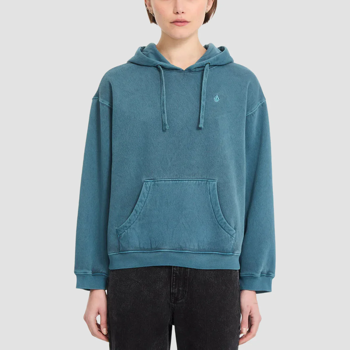 Volcom Stone Soft Hoodie Emerald Green - Womens