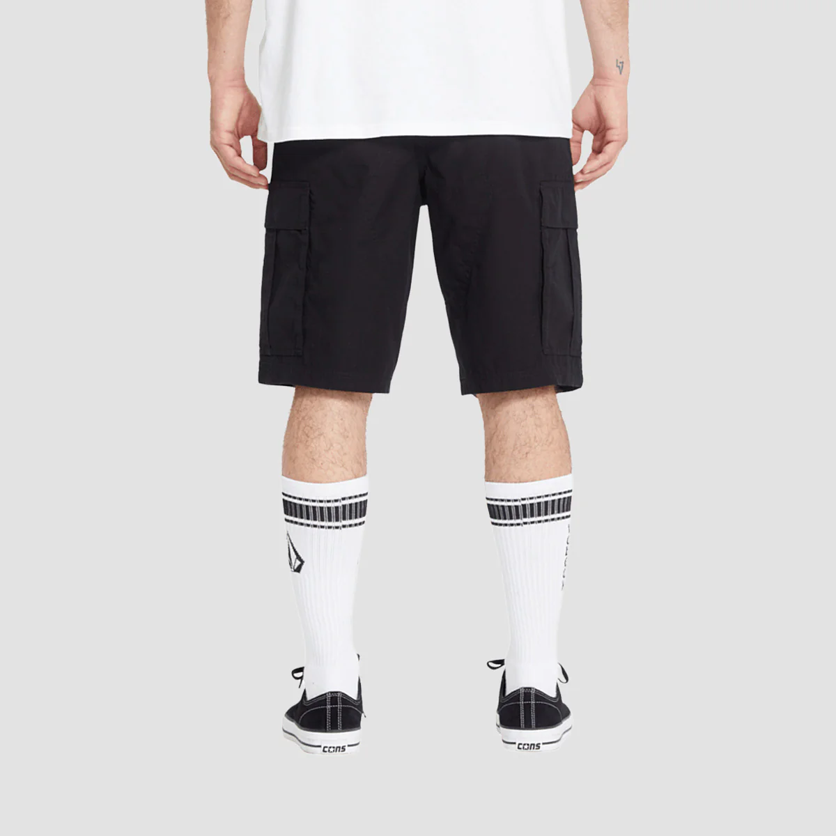 Volcom Strange Tripper 22" Cargo Shorts Black - Image 2