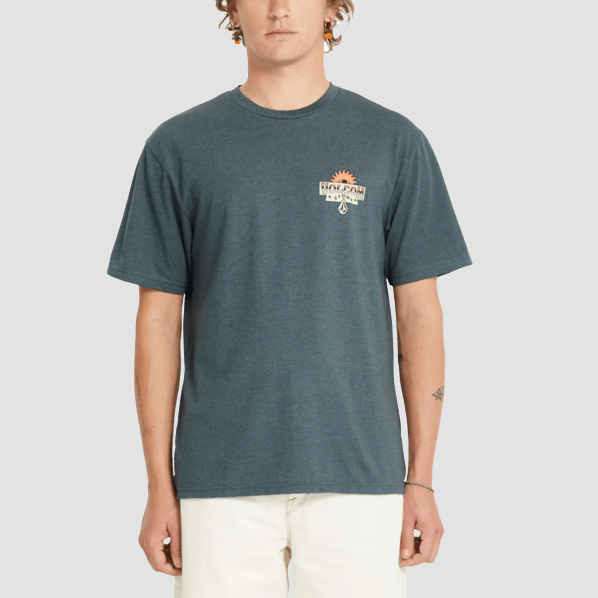 Volcom Sure Thing HTH T-Shirt Dark Slate - Image 2