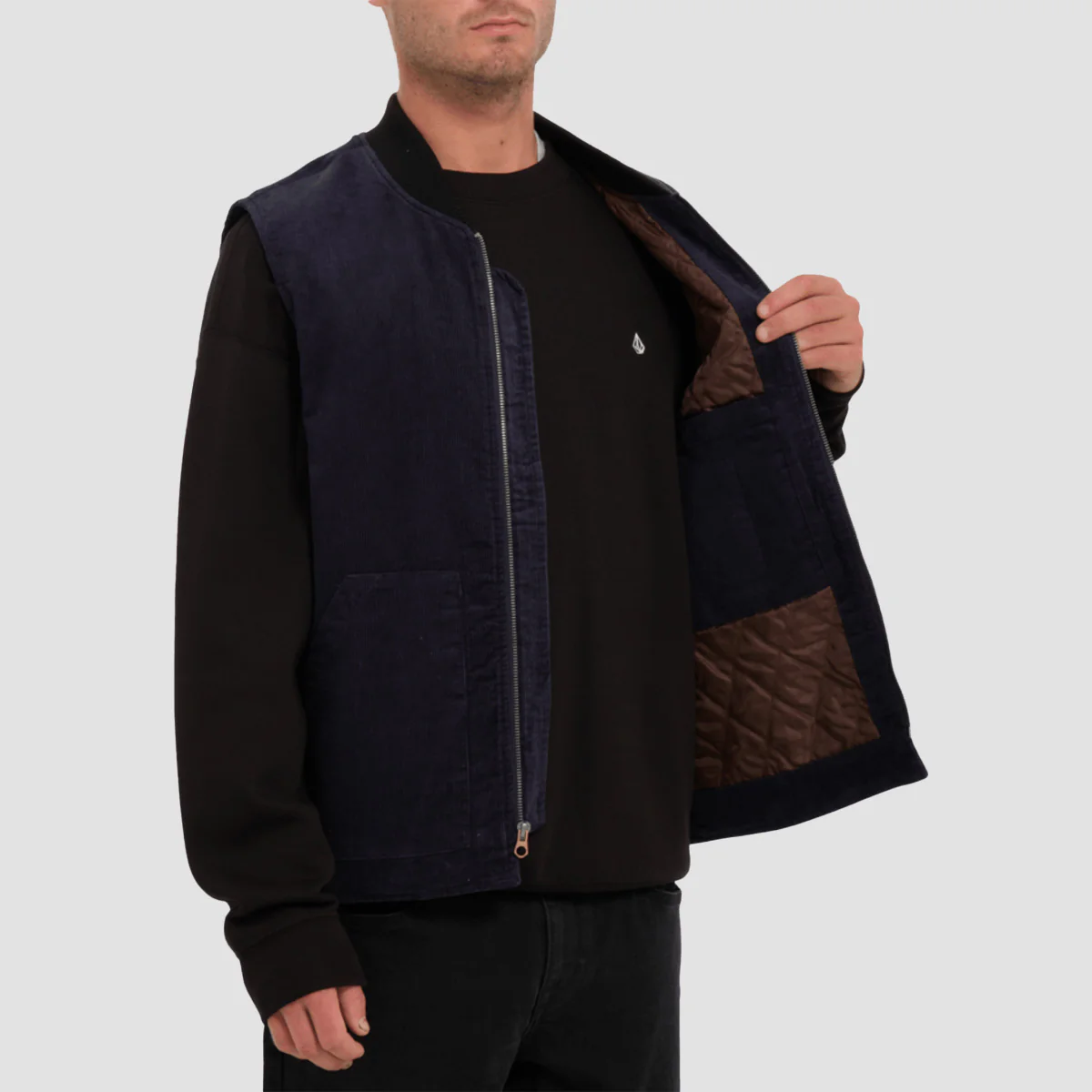 Volcom V-Team Vest Jacket Navy - Image 2
