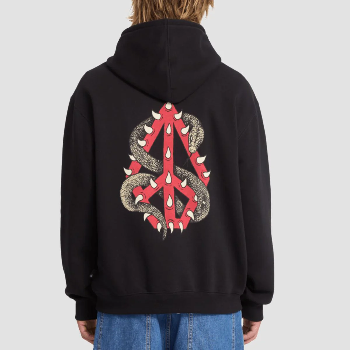 Volcom Watanite Pullover Hoodie Black - Image 2